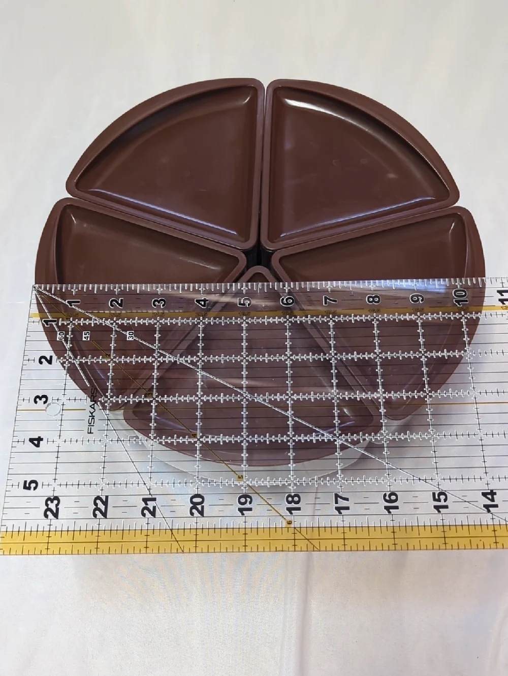Vintage‎ Rubbermaid Party Plan 5 Canister Lazy Susan Serving Set Brown CRACK
